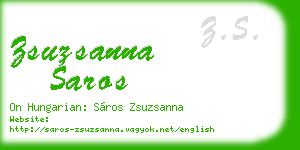 zsuzsanna saros business card