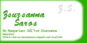 zsuzsanna saros business card